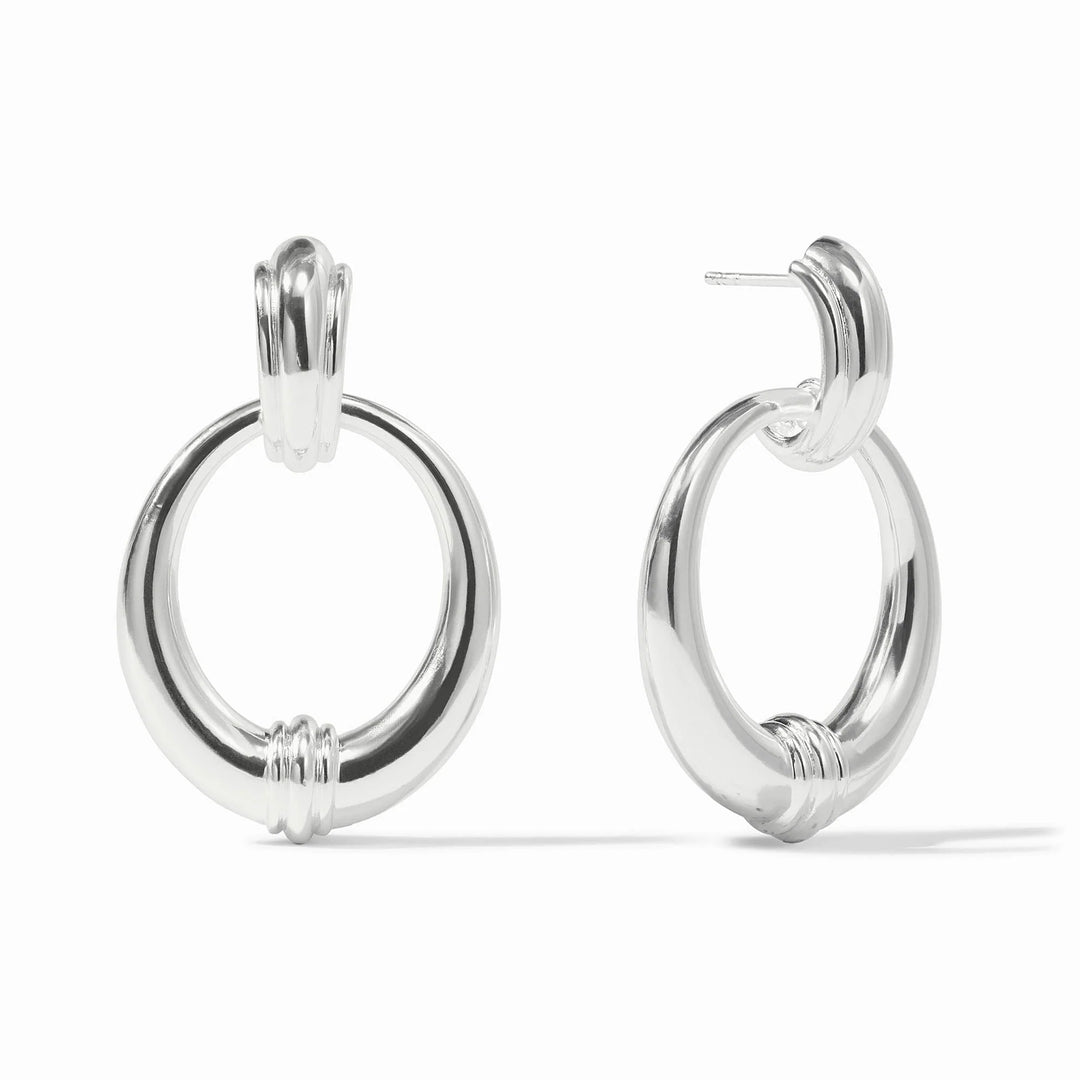 Silver Portofino Doorknocker Earring