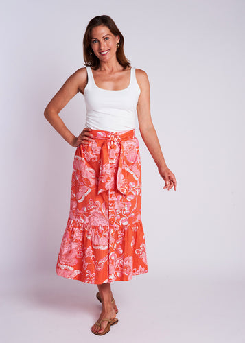 Phoebe Skirt- Cordelia Coral