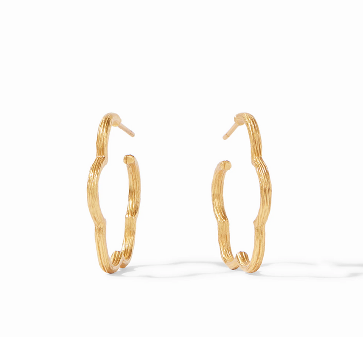 Gardenia Textured  Hoop Earrings
