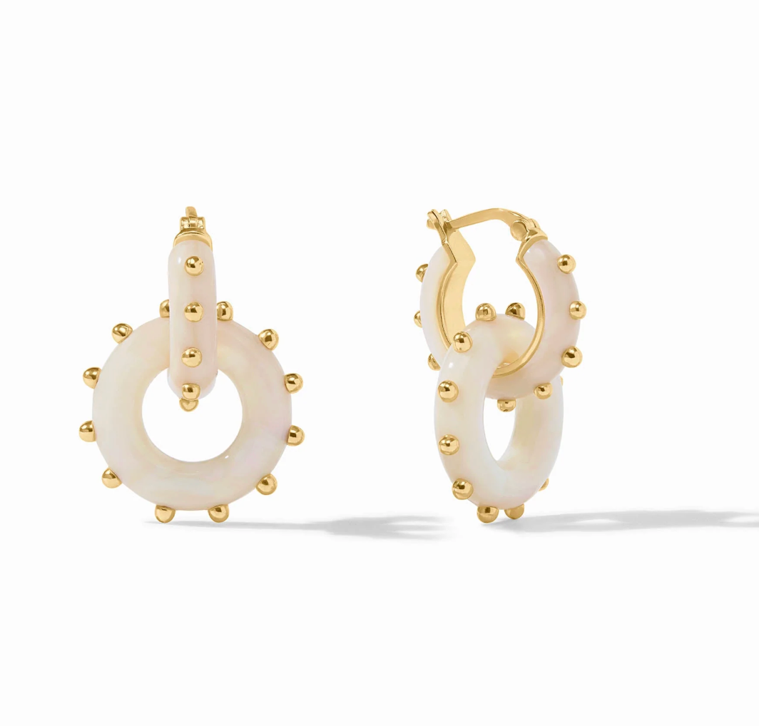 Colette 2­ in­ 1  Earrings in Alabaster