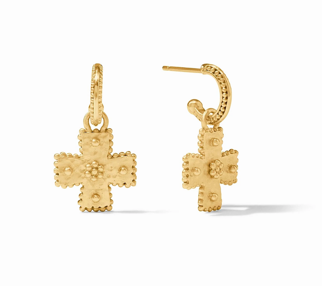 Malta Canterbury Hoop and Charm Earrings
