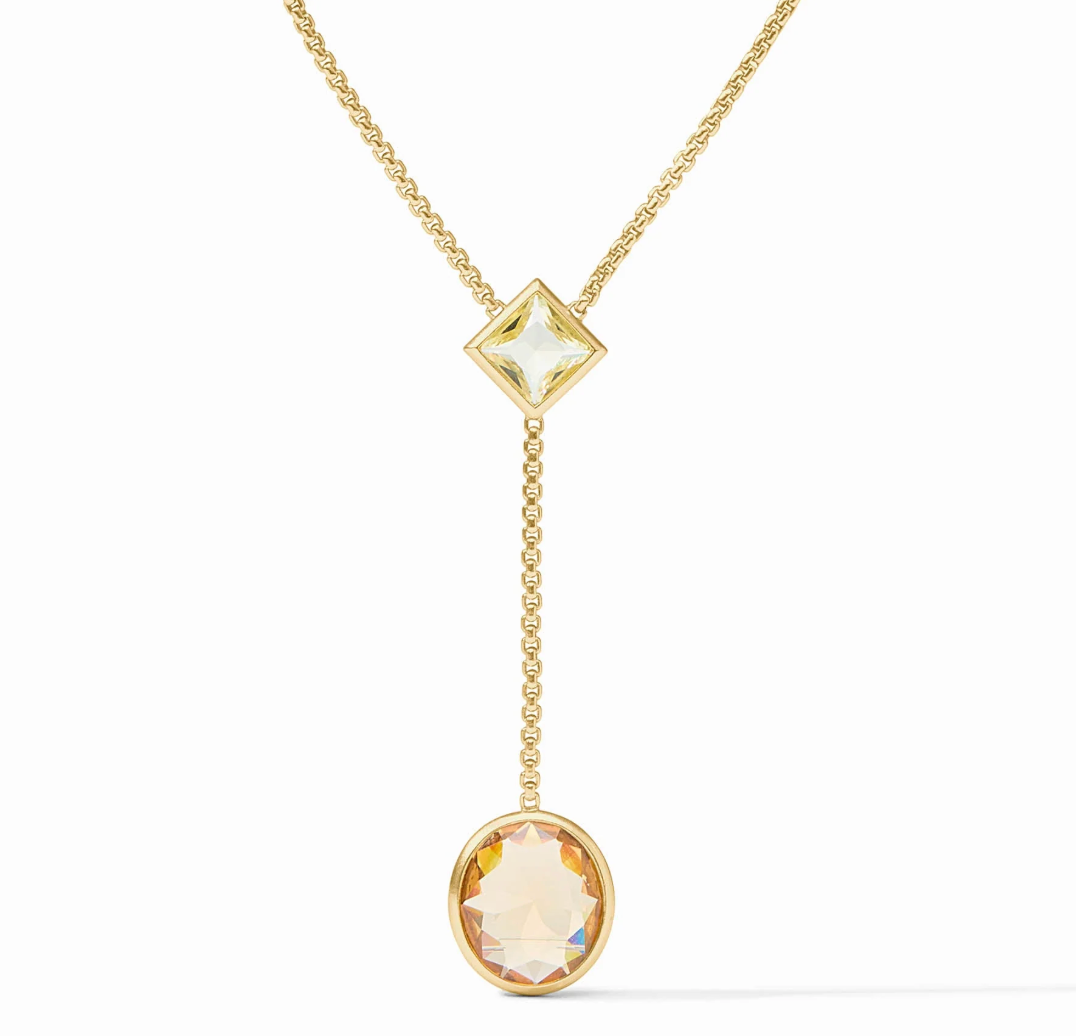 Jolie Lariat Necklace in Multi Stone