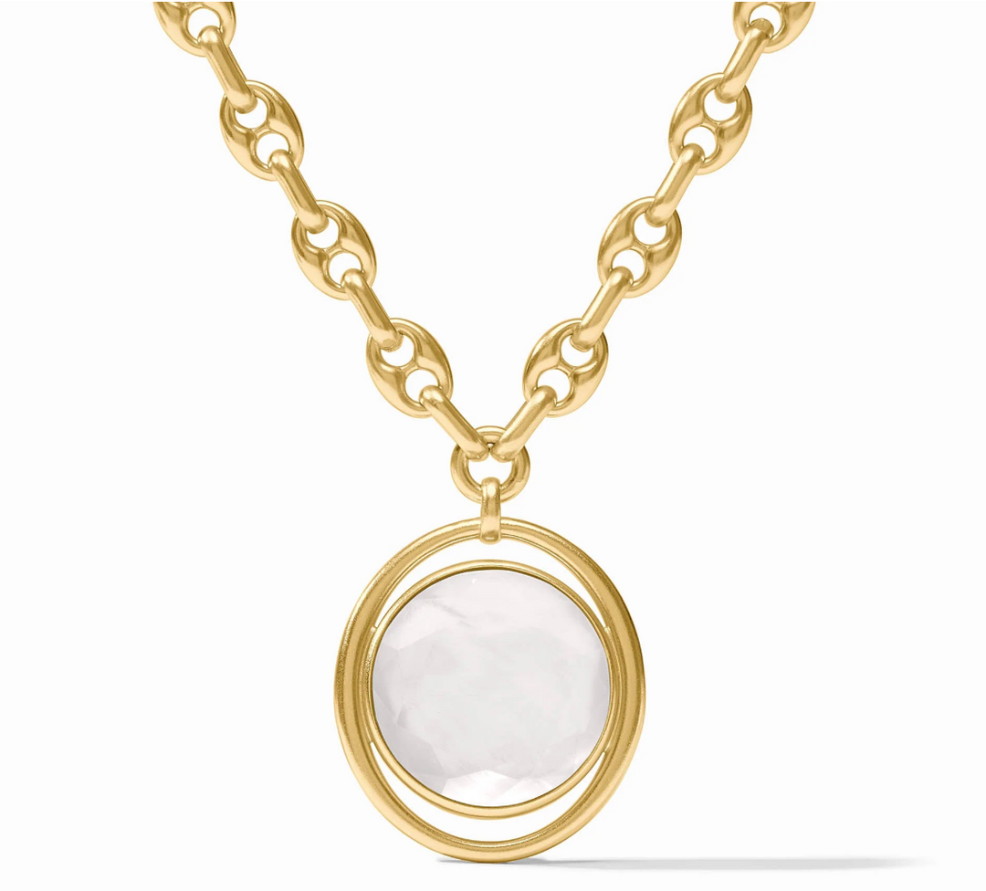 Laguna Statement Necklace in Iridescent Clear Crystal