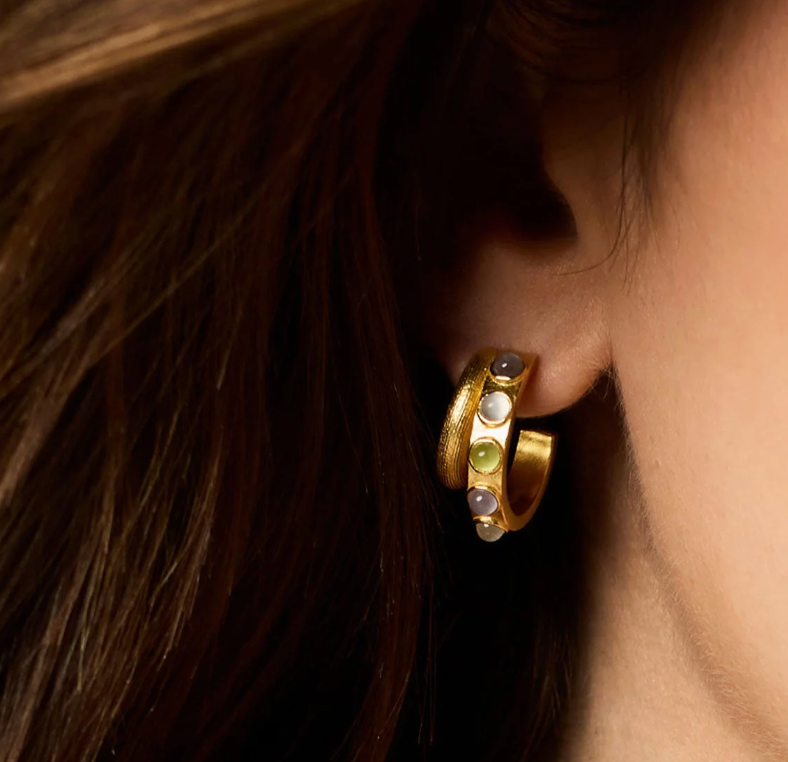 Julie Vos Cobblestone Double Hoop Cat&