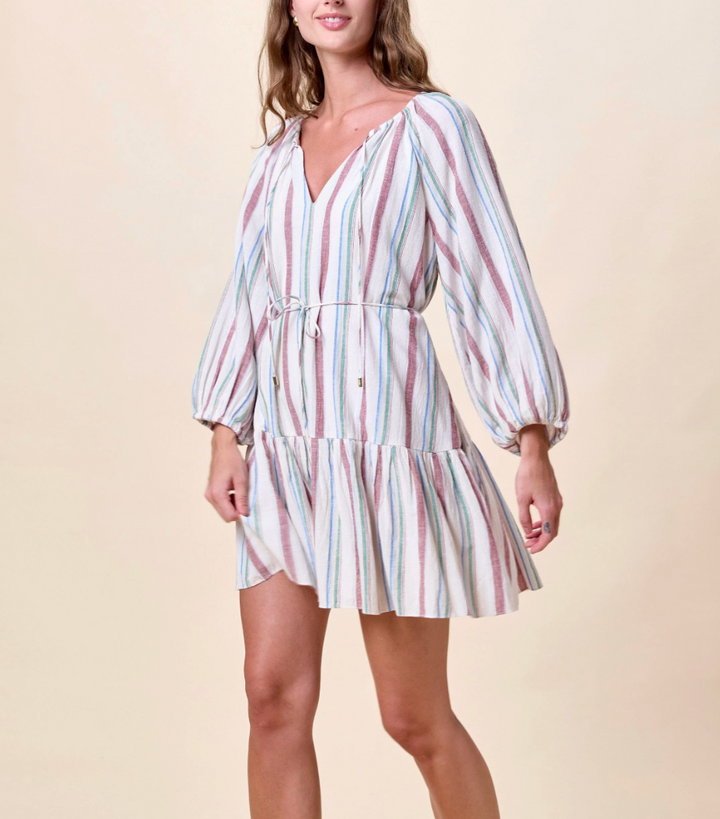 Mariah Mini Dress - Ivory Multi