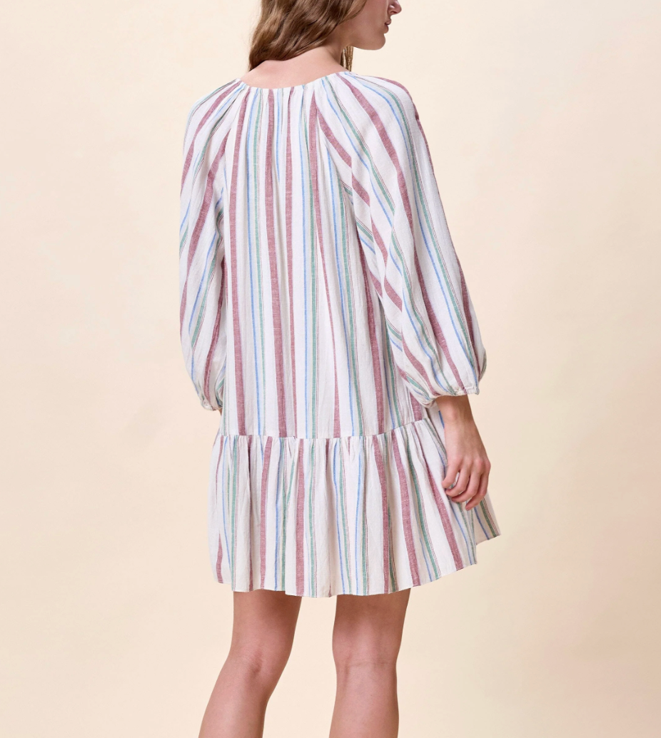 Mariah Mini Dress - Ivory Multi