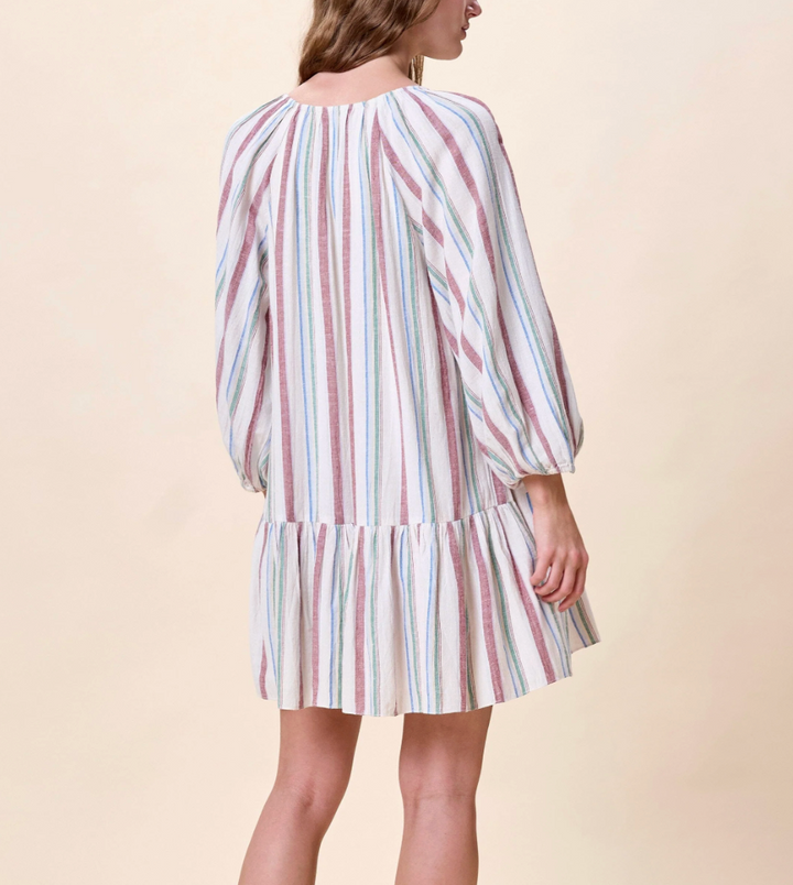 Mariah Mini Dress - Ivory Multi