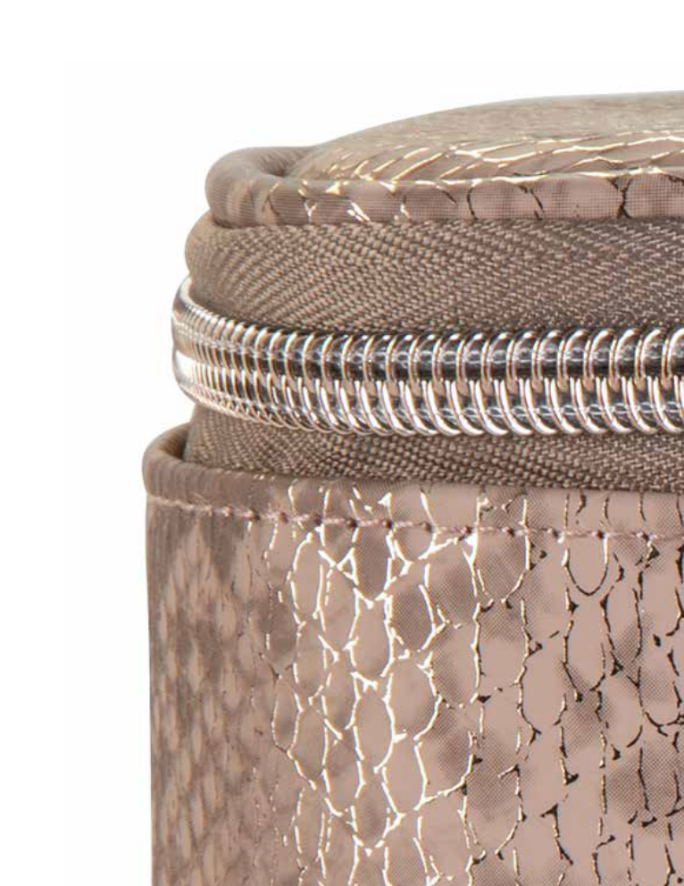 Stephanie Johnson Lola Makeup Bag in Phinda Latte - Closeup of Pattern