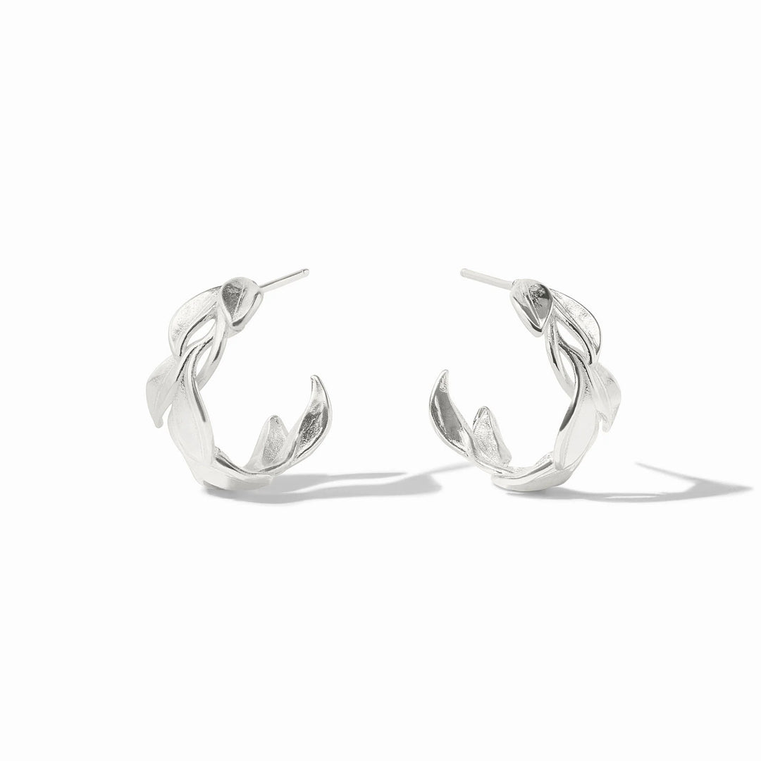 Silver Willow Hoop Earring