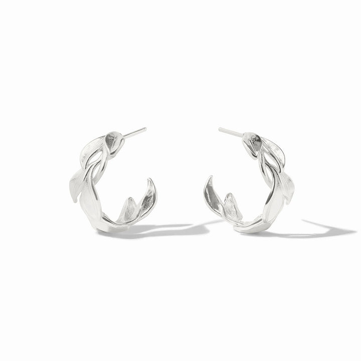 Silver Willow Hoop Earring