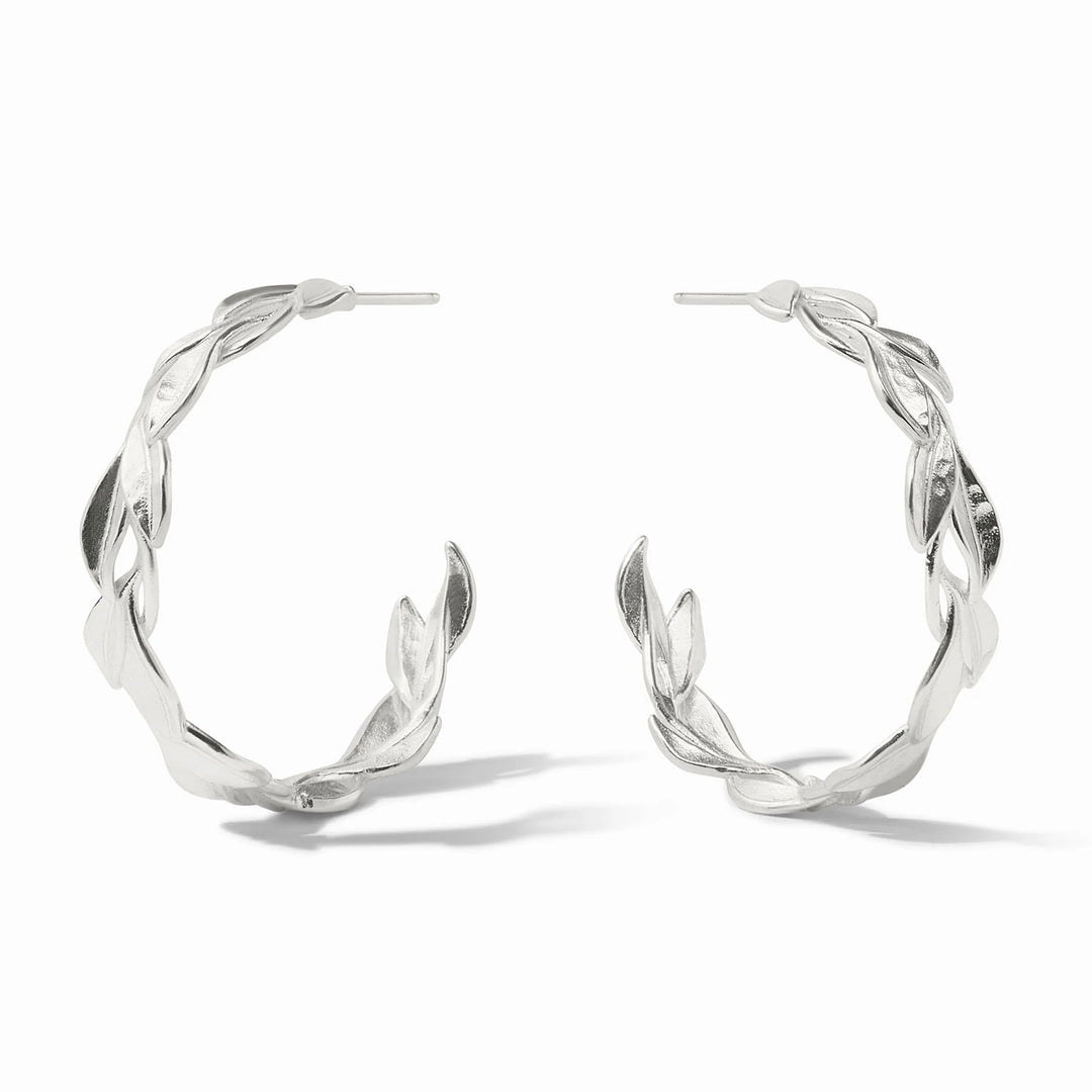 Silver Willow Hoop Earring