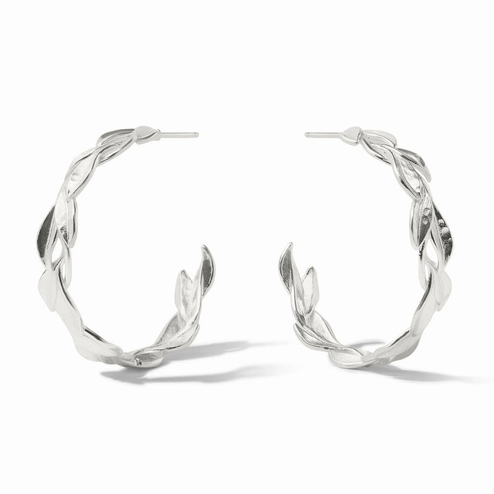 Silver Willow Hoop Earring