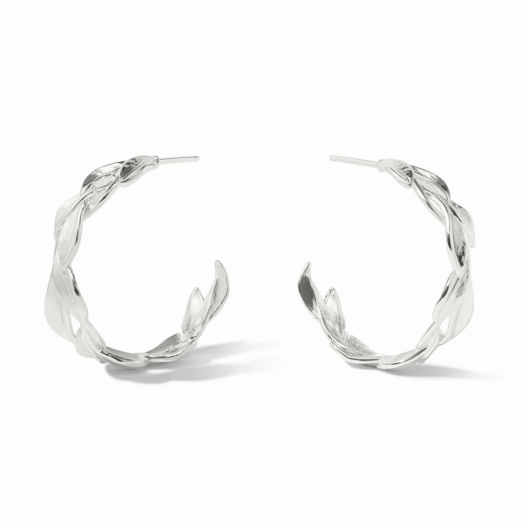 Silver Willow Hoop Earring