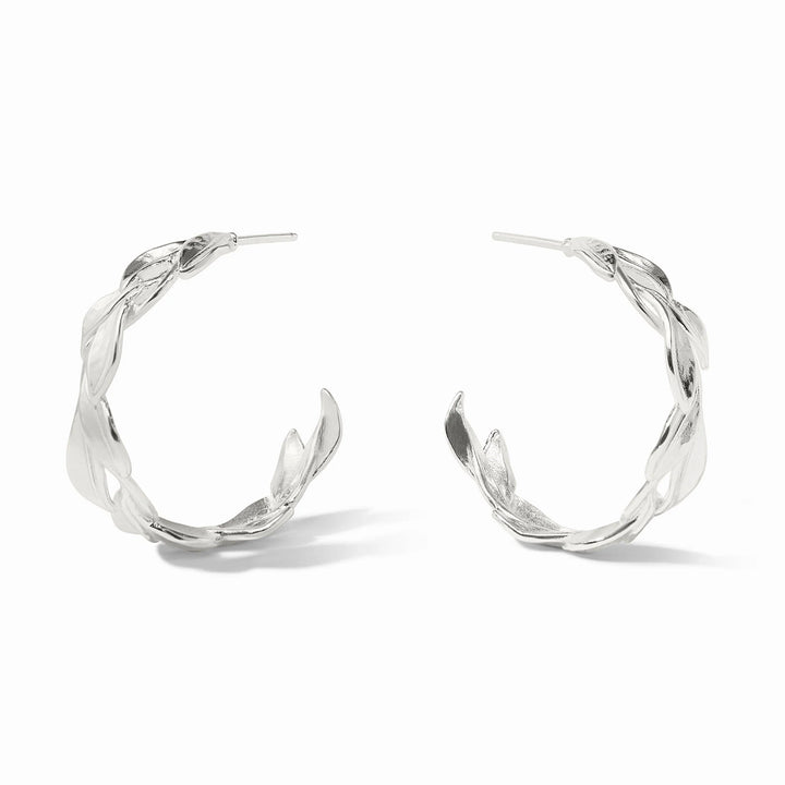 Silver Willow Hoop Earring