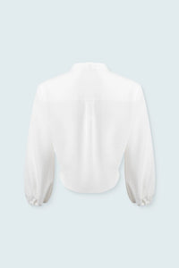 Front Tie Blouse- Ivory