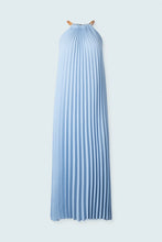 Long Pleated Dress- Light Blue