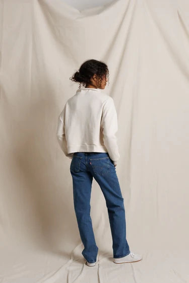 Back view showing the sweatshirt&