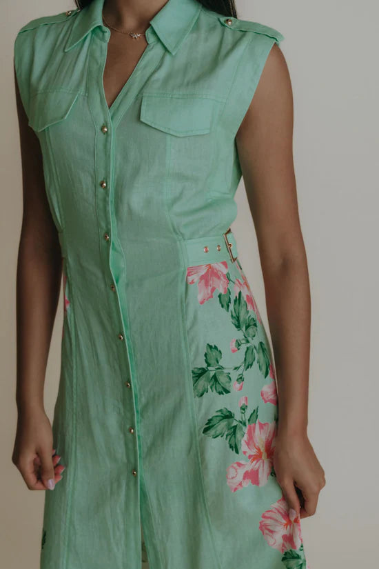 Hillary Dress - Pink Hibiscus