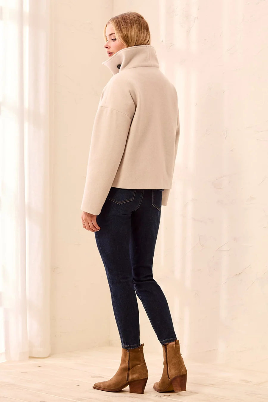 Lofty Chic Funnel Neck Jacket