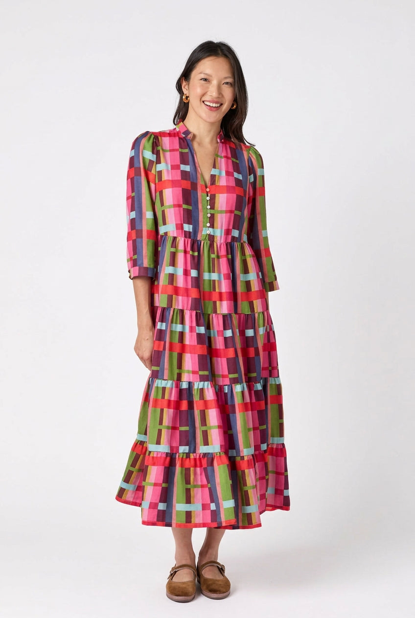 Macrostie Dress in Plaid Parade