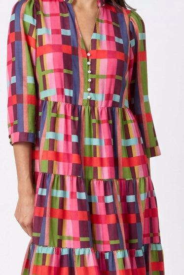 Macrostie Dress in Plaid Parade