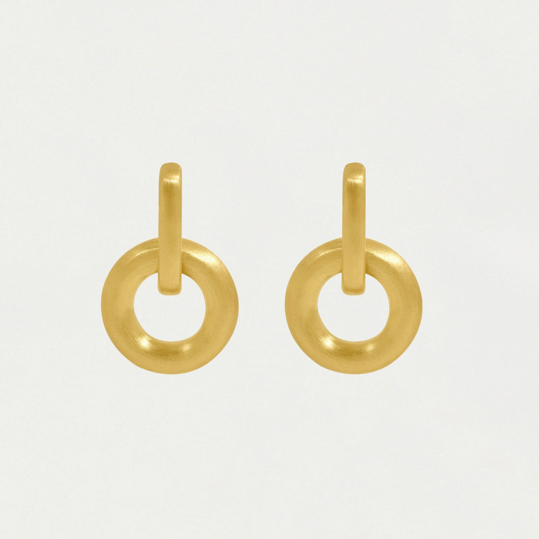Gold Linear Mini Drop Earring