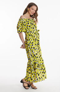 Erin Linen Off Shoulder Maxi - Multi