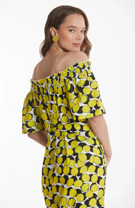 Erin Linen Off Shoulder Maxi - Multi