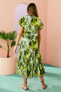 Reid Midi Dress - Clover Palm