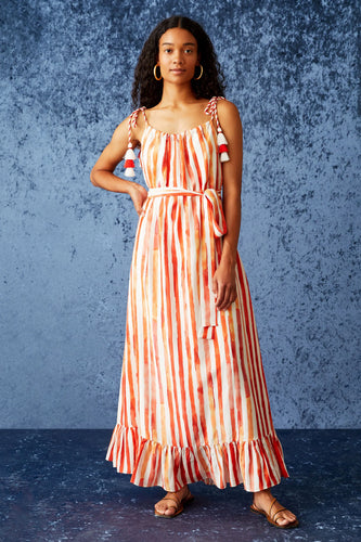Yulia Dress - Grapefruit Cabana
