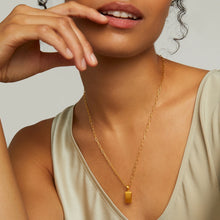 Gold Baguette Plain Pendant Small