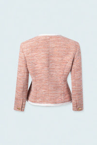 Short Jacket w/ Braid Frame - Mandarin Tweed