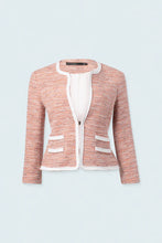Short Jacket w/ Braid Frame - Mandarin Tweed
